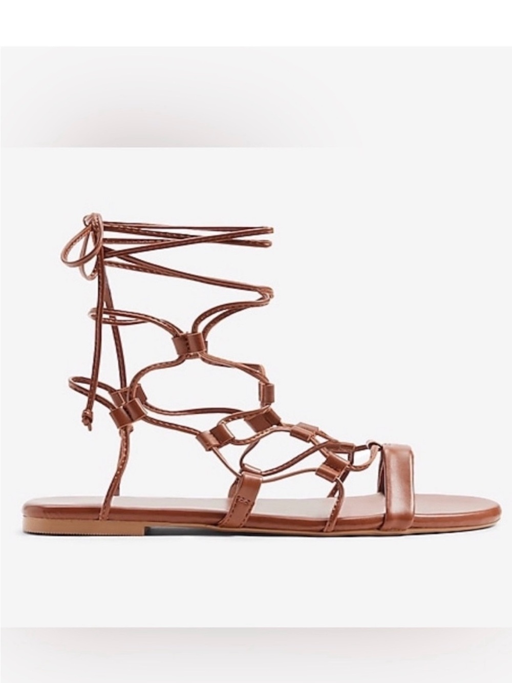 NWT Express Tie-Up Caged
Flat Gladiator Sandals 9 Y2K